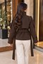 Standing Collar Lined Cashmere Jacket - 3
