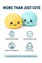Squishy Bun Squeeze Toys Set of 4, Soft Squeaky Stress Relief Fidget Toy for Kids in 4 Pastel Colours, Sensory Toy Ages 3+ - 7