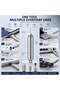 2 in 1 SIM Card Ejector Pin and Earbuds Cleaning Pen, Portable Aluminium Keychain Tool with Soft Brush for AirPods, Phone Charging Ports and SIM Tray, Silver - 3