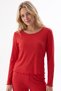 Red Modal Camisole Pajama Set with Stones - 2