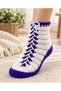 3-Piece Hand-Knitted Women's Booties Set – Winter Booties in Different Colors and Patterns - 3