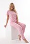 Pink Bloom Crew Neck Pajama Set - 2
