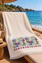 100% Cotton Printed Muslin Peştemal (Flamingo)