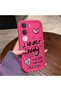 Vivo Y31/Y21D Compatible Pink Red Silicone Heart Pattern Case Shockproof Camera Protection