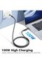 كابل USB C إلى USB C، كابل شحن USB C بقوة 100 واط مع شاشة LED، كابل شحن USB C متوافق مع - 3