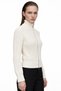 High Collar Double Zipper Ribbed Knit Cardigan - 2