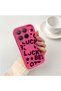 Mi 15t Pro Compatible Good Luck Written Star and Letter Pattern Fuchsia Pink Silicone Phone Case Impact Protection - 2