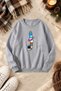 Unisex Printed Crew Neck Sweatshirt