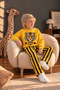 Boys' Printed Long Sleeve Striped Pants 2-Piece Tracksuit Set - 2