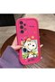 Samsung Galaxy A13 4g Compatible Pink Red Silicone Snoopy Pattern Case Shockproof Camera Protection