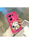 Poco M6 Pro 4g Compatible Pink Red Silicone Snoopy Pattern Case Shockproof Camera Protection - 4