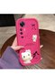 Redmi K50 Ultra Compatible Pink Red Silicone Kitty Case Shockproof Camera Protection