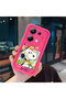 Poco M6 Pro 4g Compatible Pink Red Silicone Snoopy Pattern Case Shockproof Camera Protection - 3