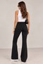 Women's Stretchy Spanish Flare Pants Cty-Çtn-9559 - 3