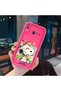 Samsung Galaxy A20/A30 Compatible Pink Red Silicone Snoopy Pattern Case Shockproof Camera Protection - 3