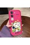 Vivo Y31/Y21D Compatible Pink Red Silicone Snoopy Pattern Case Shockproof Camera Protection