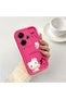 Poco M6 4g Compatible Pink Red Silicone Kitty Case Shockproof Camera Protection - 2