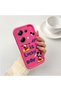 Poco M6 Pro 4g Compatible Pink Red Silicone Cartoon Pattern Case Shockproof Camera Protection - 2
