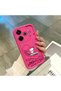 Redmi 13/13X Compatible Pink Red Silicone Snoopy Pattern Case Shockproof Camera Protection - 4