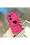 Mi 13t Pro/Mi 13t Compatible Pink Red Silicone Maple Leaf Pattern Case Shockproof Camera Protection - 4