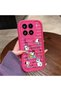 Mi 15 Compatible Pink Red Silicone Snoopy Pattern Case Shockproof Camera Protection