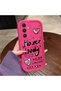 Samsung Galaxy S25 Compatible Pink Red Silicone Heart Pattern Case Shockproof Camera Protection