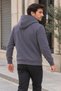 Men's Smoked Pocket Hooded Sweatshirt 3 Thread Puff Soft Fabric - 7