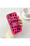 Samsung Galaxy A50/A50S/A30S Compatible Good Luck Written Star and Letter Pattern Fuchsia Pink Silicone Phone Case Shockproof - 2