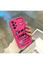 Samsung Galaxy A23 4G/5G Compatible Pink Red Silicone Heart Pattern Case Shockproof Camera Protection - 4