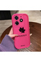 Tecno Spark 10 Pro Compatible Pink Red Silicone Maple Leaf Pattern Case Shockproof Camera Protection