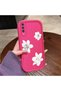Samsung Galaxy A50/A50S/A30S Compatible Pink Red Silicone Flower Pattern Case Shockproof Camera Protection
