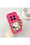 Vivo X300 Pro Compatible Pink Red Silicone Snoopy Pattern Case Shockproof Camera Protection - 2