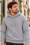 Men's Gray Pocket Hooded Sweatshirt 3 Thread Puff Soft Fabric - 4
