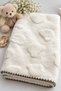 Welsoft Baby Blanket 88X100 cm – Embossed Teddy Bear Pattern, Soft Plush, Newborn and Children's Blanket