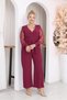 Plus Size Sleeves Tulle Lycra Fabric Jumpsuit - 4