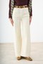 Women's Grass Detail Jeans Cream - 3