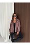 Women's Digital Printed Lined Zippered Stand Collar Jacket with Stopper Zipper - 3