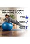Exercise Ball, Professional Series Stability Ball with 75 cm Diameter for Athletes 6'2" to 6'8" Tall, Slow Deflate Fitness Ball for Improved Posture, Balance, Yoga, Pilates, Core, Blue - 4