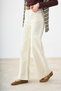 Women's Grass Detail Jeans Cream - 4