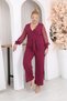 Plus Size Sleeves Tulle Lycra Fabric Jumpsuit - 3
