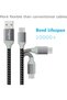 كابل USB إلى USB C بطول 10 أقدام، عبوة من قطعتين (أسود، أبيض) - 2