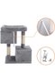 Cat Tree, Compact Cat Condo with 2 Caves, Light Grey PCT61W - 8