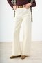 Women's Grass Detail Jeans Cream - 2