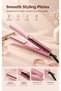 Pink Hair Straightener Flat Iron with Smooth Rose Gold Plates, 2 in 1 Hair Straightener and Curler, Adjustable Temperature Styling Tool - 5