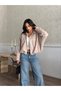 Women's Epaulet Suede Bomber Jacket - 4