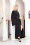 Bat Sleeve Sequin Embroidered Draped Dress - 6