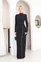 Zipper Slit Padded Dress - 6