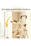 3 Step Cream Folding Ladder with Wide Anti Slip Pedals and Flip Up Handrail Space Saving Foldable Design for Home Kitchen Office and Daily Use - 5