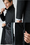 Wool Cashmere Blend Buttoned Pocketed Plain Classic Cashmere Coat - 4