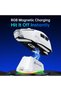 فأرة ألعاب لاسلكية V6 مع قاعدة شحن RGB - أسود + شريط لاصق - 4